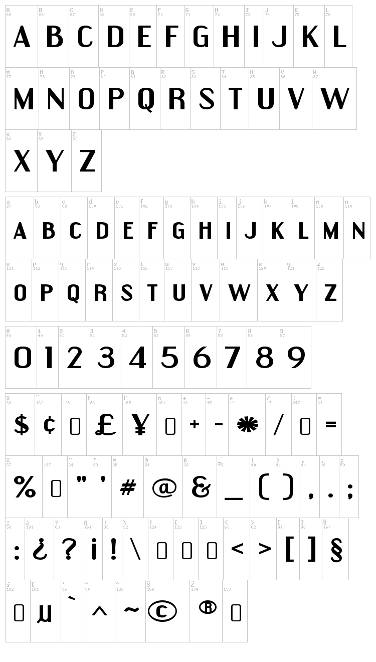 Engebrechtre font map